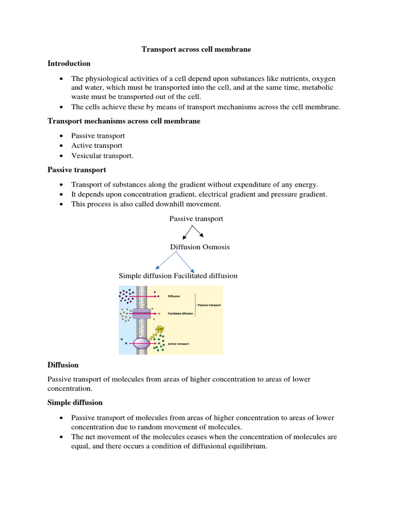 Cell Membrane Transport Mechanisms | PDF | Ion Channel | Osmosis