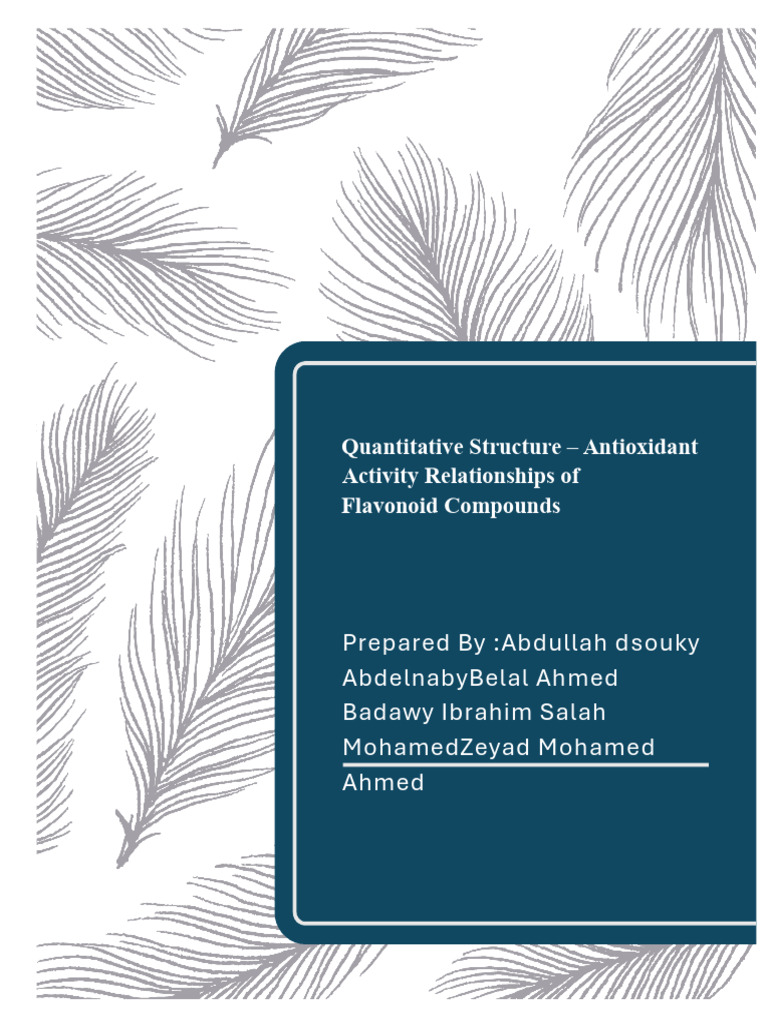 QSAR of Flavonoid Antioxidant Activity | PDF | Quantitative Structure ...