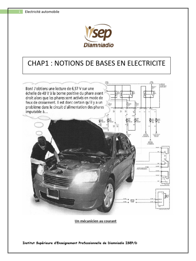 Bases de l'électricité automobile | PDF | Courant électrique | Électricité