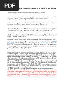 Coleridge Biographia Literaria Summary