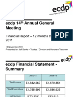 Ecdp Financial Report - AGM 2011 Presentation