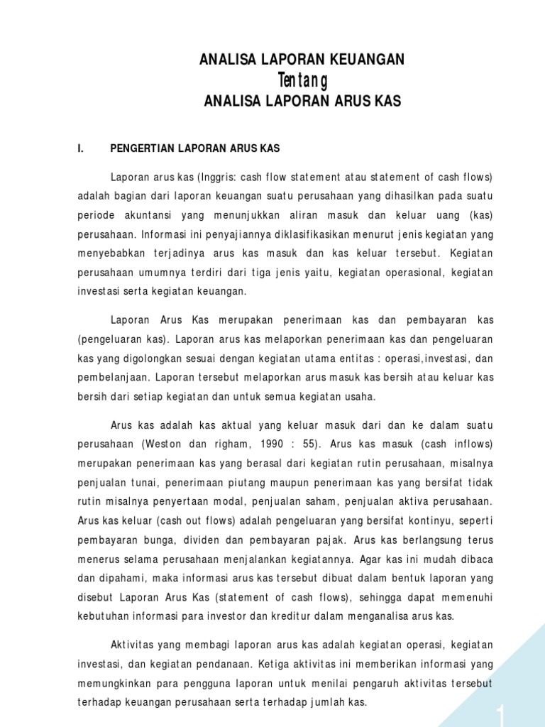 Makalah Laporan Arus Kas