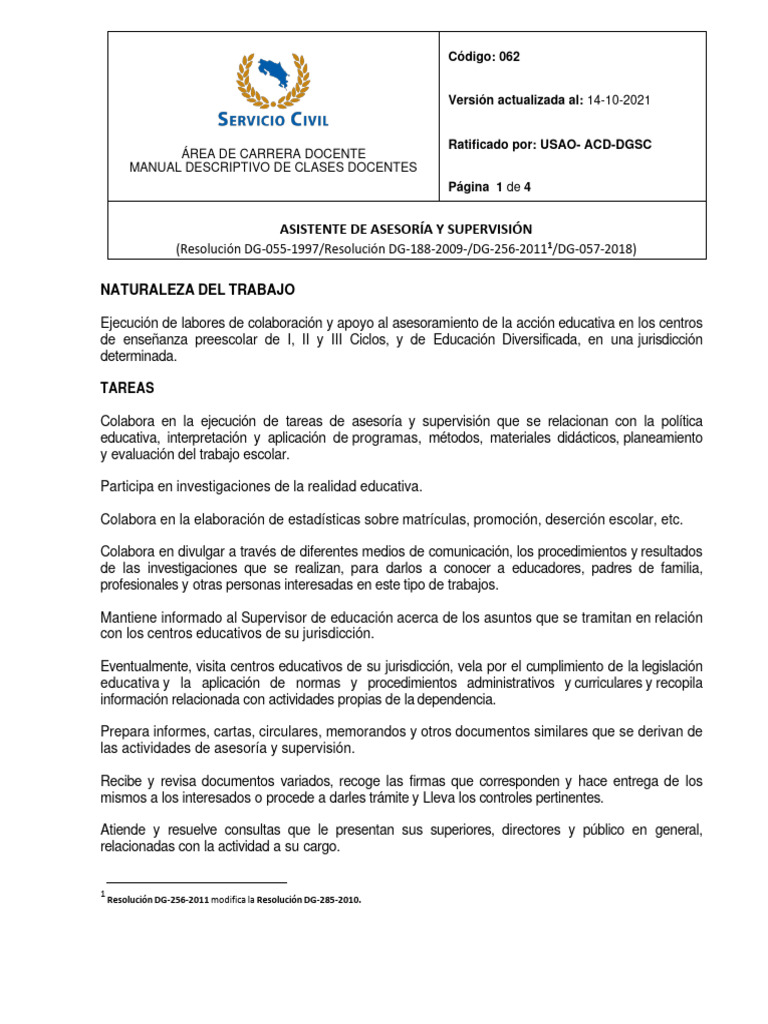 Manual de Funciones del Asistente Educativo | PDF | Maestros