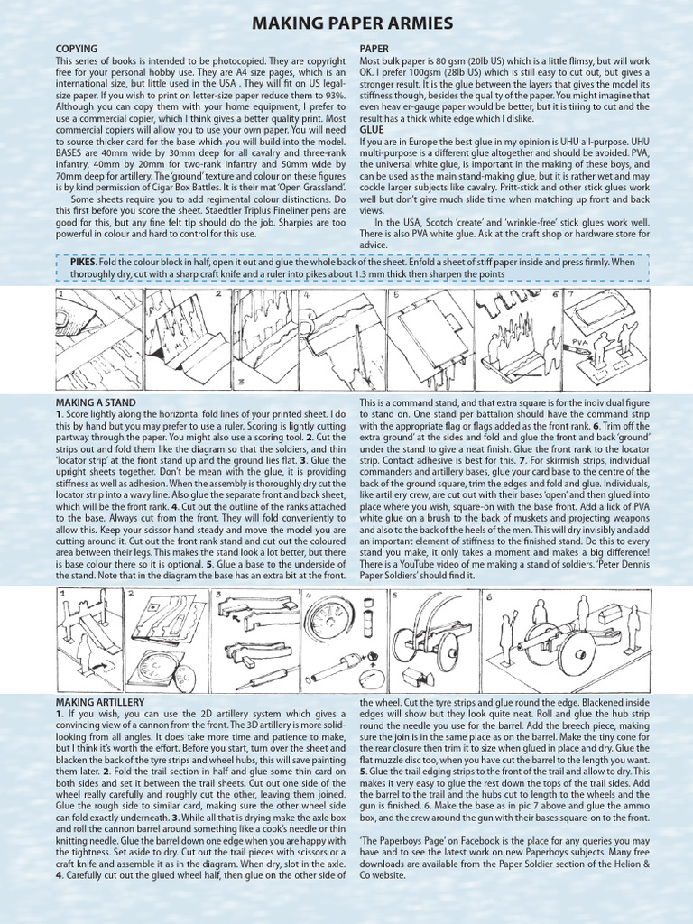 Making Paper Armies - WOSS | PDF | Gun Barrel | Photocopier