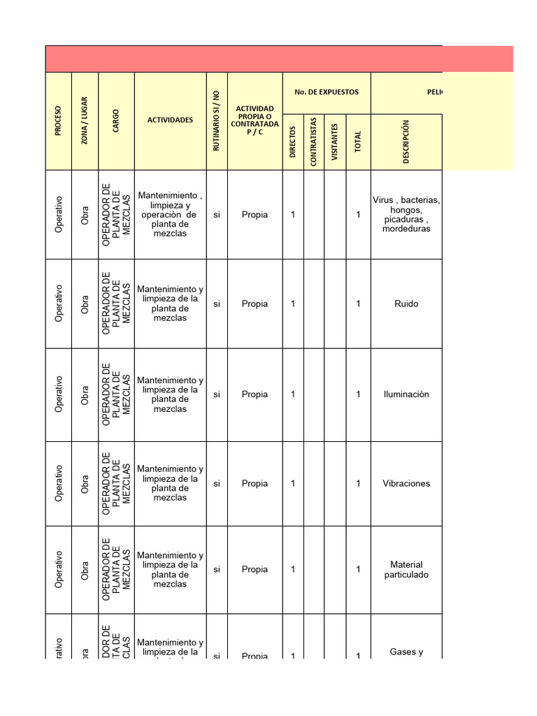 Evaluación de Riesgos en Obras | PDF | Riesgo | Especialidades Medicas