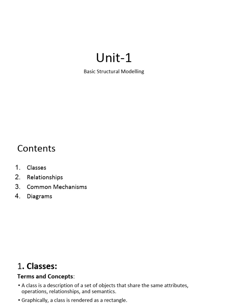 Basic Structural Modeling Concepts | PDF | Class (Computer Programming ...