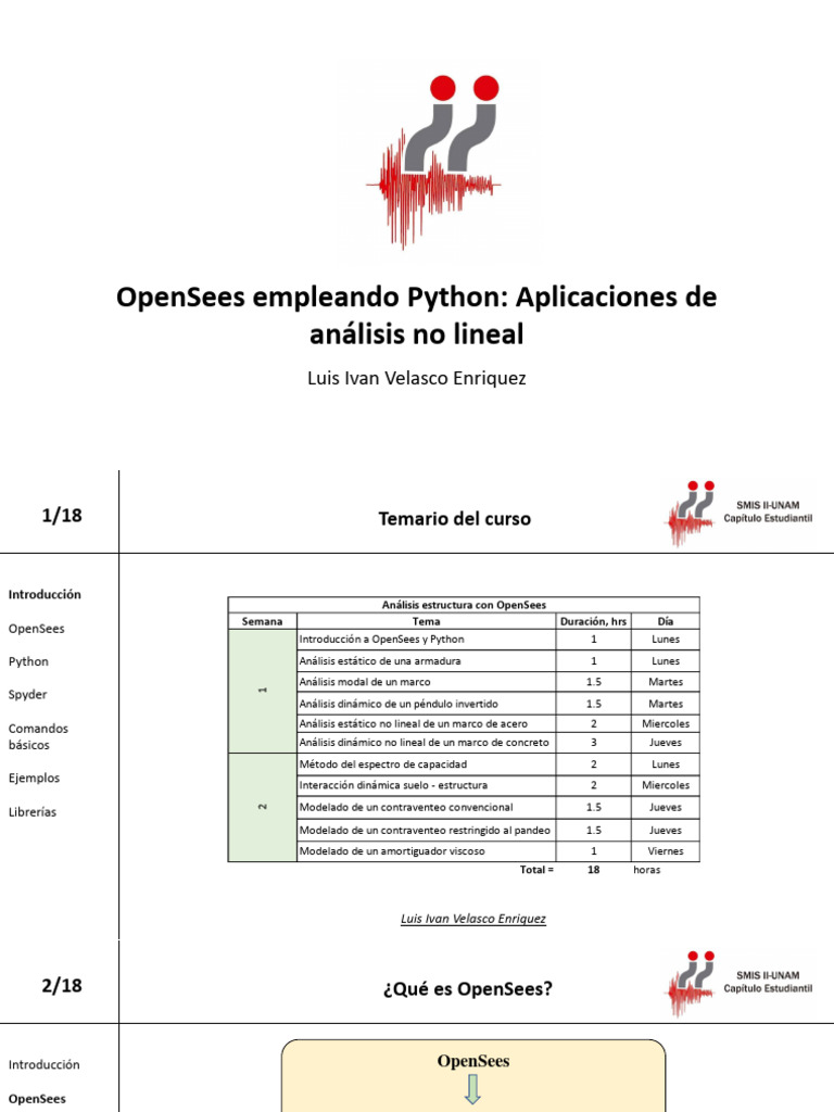 Opensees y python descargar gratis pdf python lenguaje de