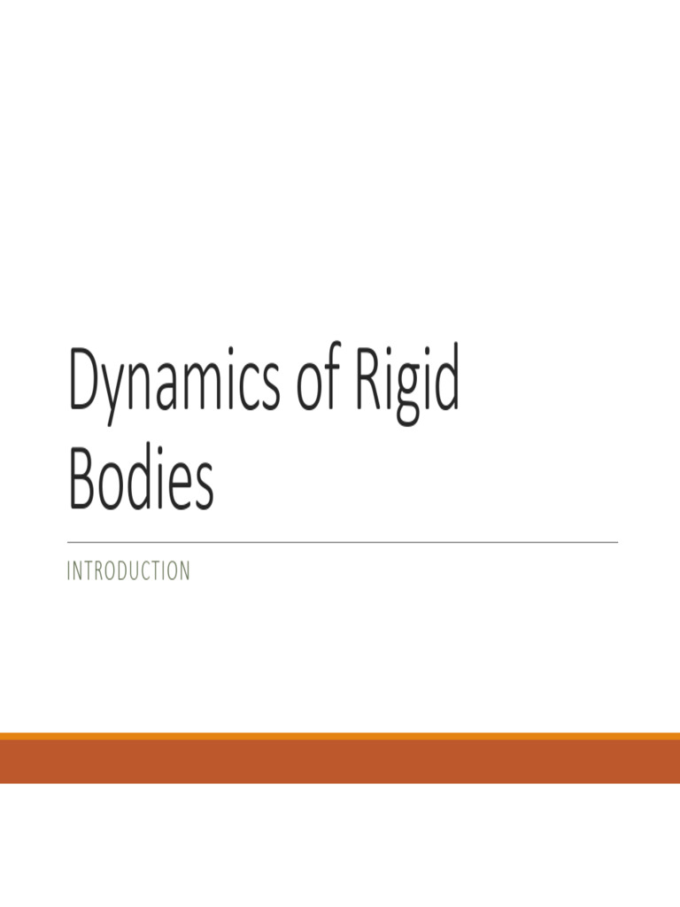 Introduction to dynamic of rigid bodies pdf classical mechanics force