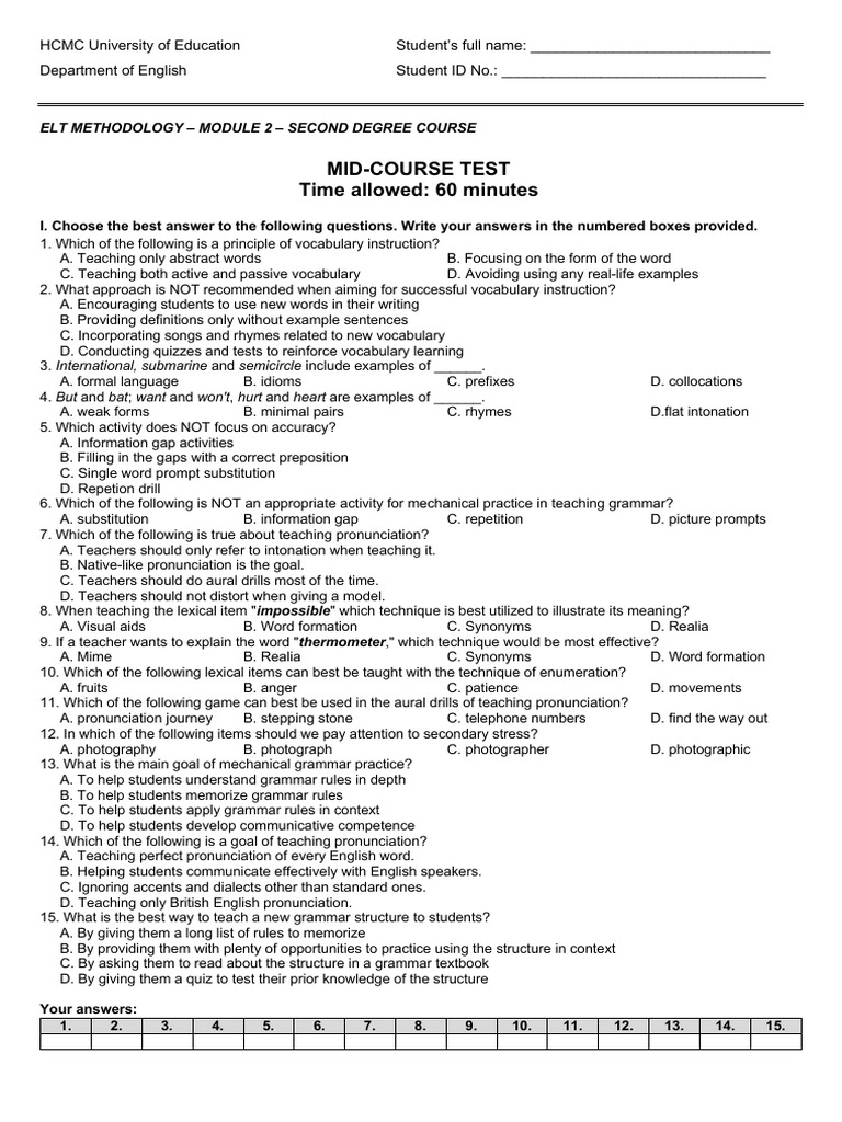 E2 GHP VHVL 2023 | PDF | Vocabulary | English Language