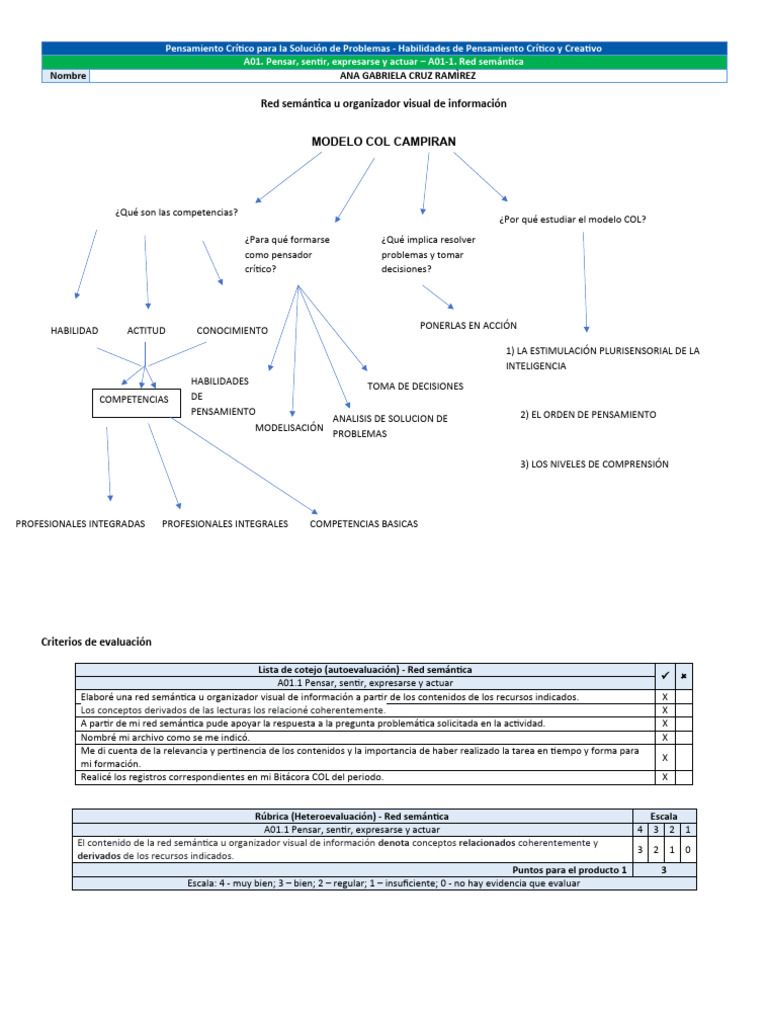 Modelo Col | PDF | Pensamiento | Pensamiento crítico