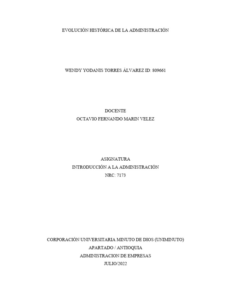 Evolución de la Administración a lo Largo del Tiempo | PDF ...