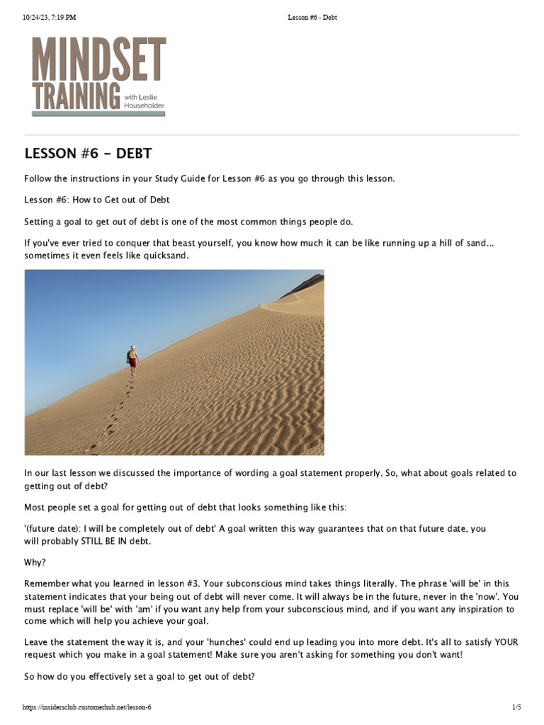 Effective Goal Setting for Debt Relief | PDF | Self-Improvement