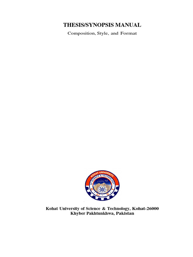 Thesis and Synopsis Formatting Guide | PDF | Thesis | Methodology