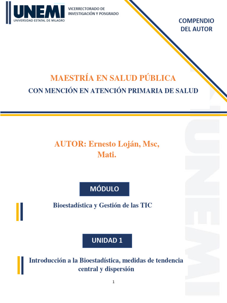 Compendio unidad 1 maestr a en salud p blica pdf error est ndar
