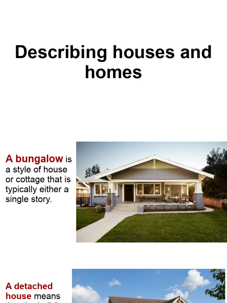 Describing Houses and Homes | PDF | Travel | Home & Garden