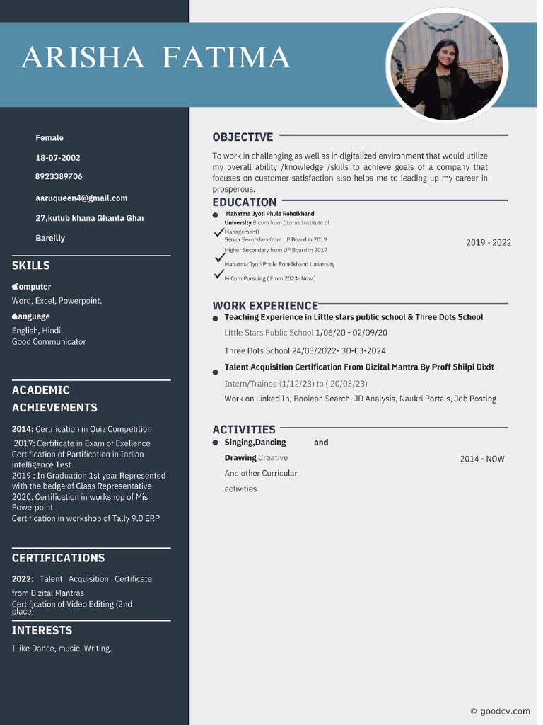 Arisha fatima Cv PDF