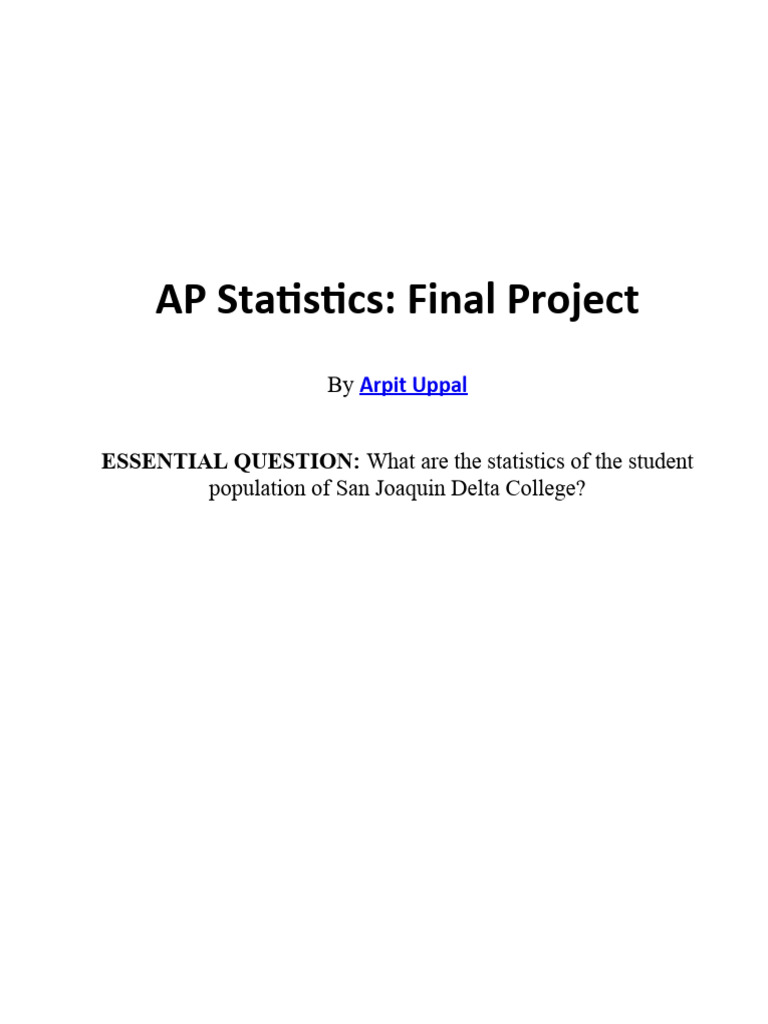 SJDC Student Population Statistics Analysis | PDF | Statistics ...
