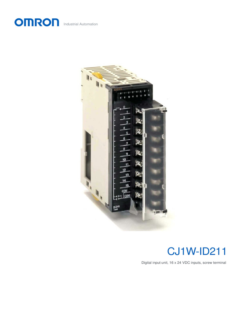 CJ1W-ID211 Digital Input Unit Specs | PDF