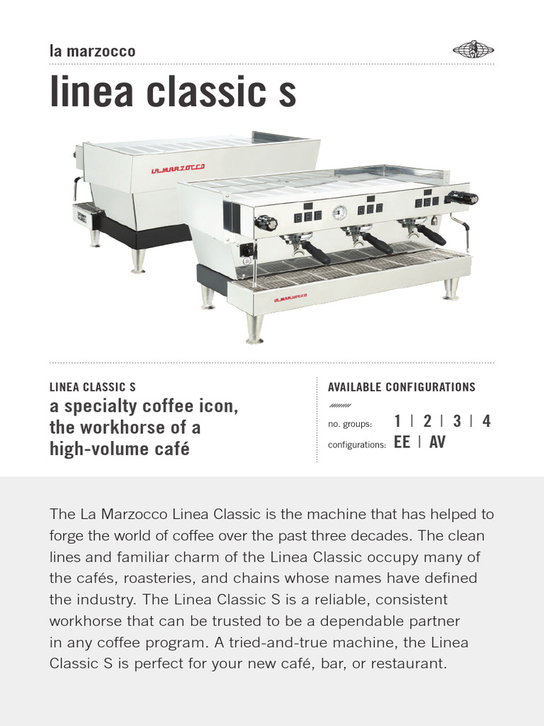 La Marzocco Linea Classic Brochure PDF