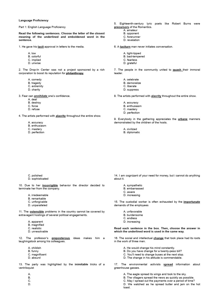 Upcat language proficiency pdf