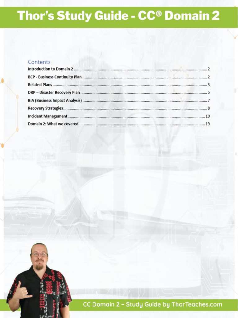 Thor's+Study+Guide+ +CC+Domain+2 | PDF | Disaster Recovery | Emergency ...