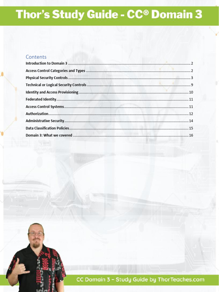 Thor's+Study+Guide+ +CC+Domain+3 | PDF | Access Control | Computing