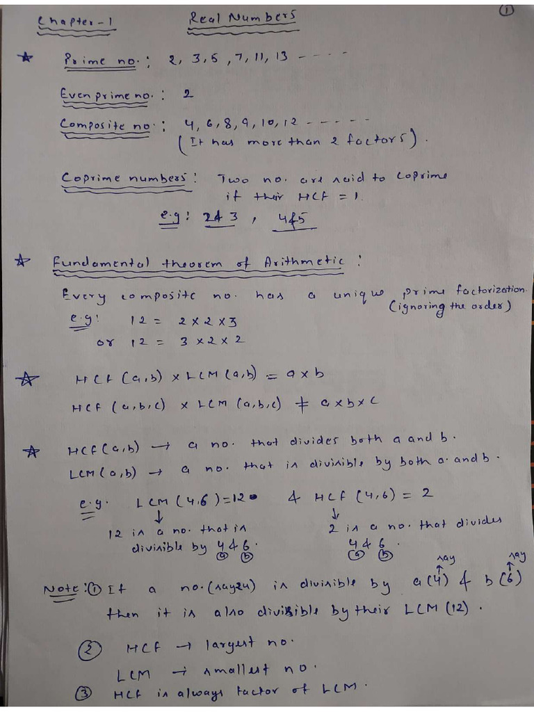 Notes 1 (Maths) | PDF