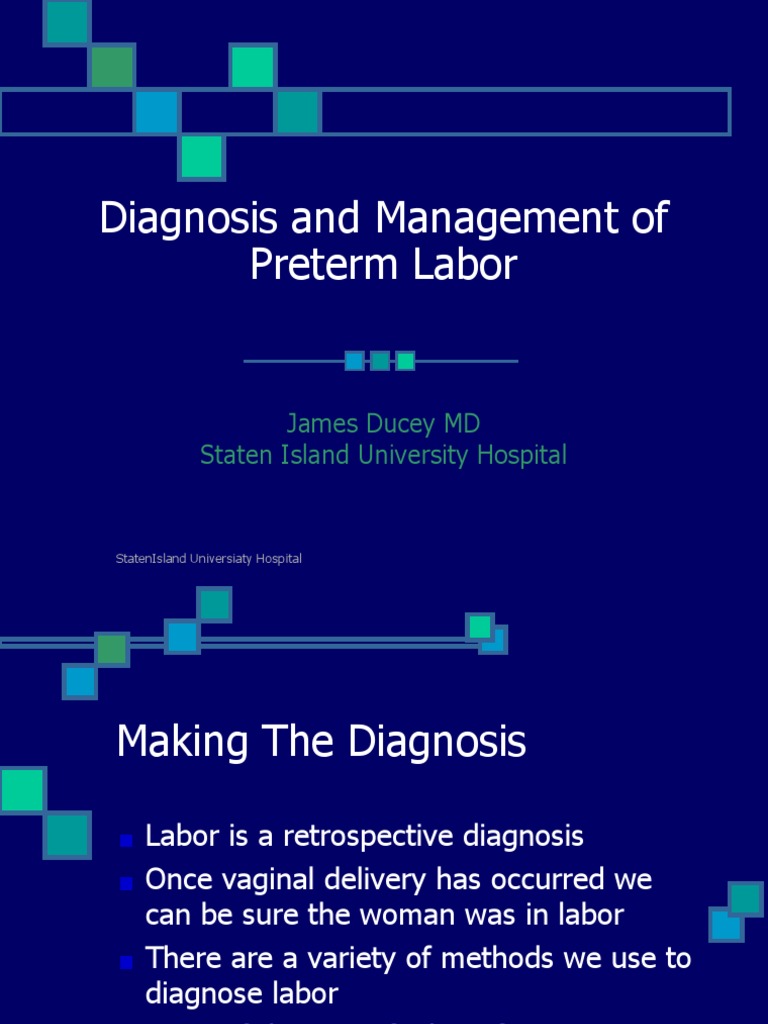 Preterm Labor Diagnosis & Management Guide | PDF | Preterm Birth ...