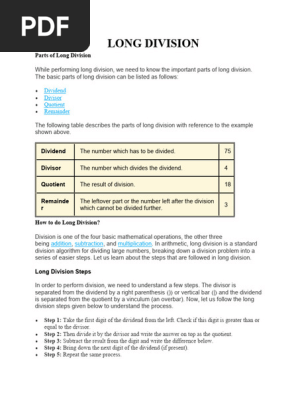 Long Division