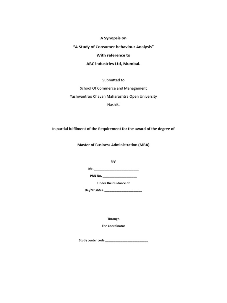 Consumer Behavior Analysis Study Overview | PDF | Consumer Behaviour ...