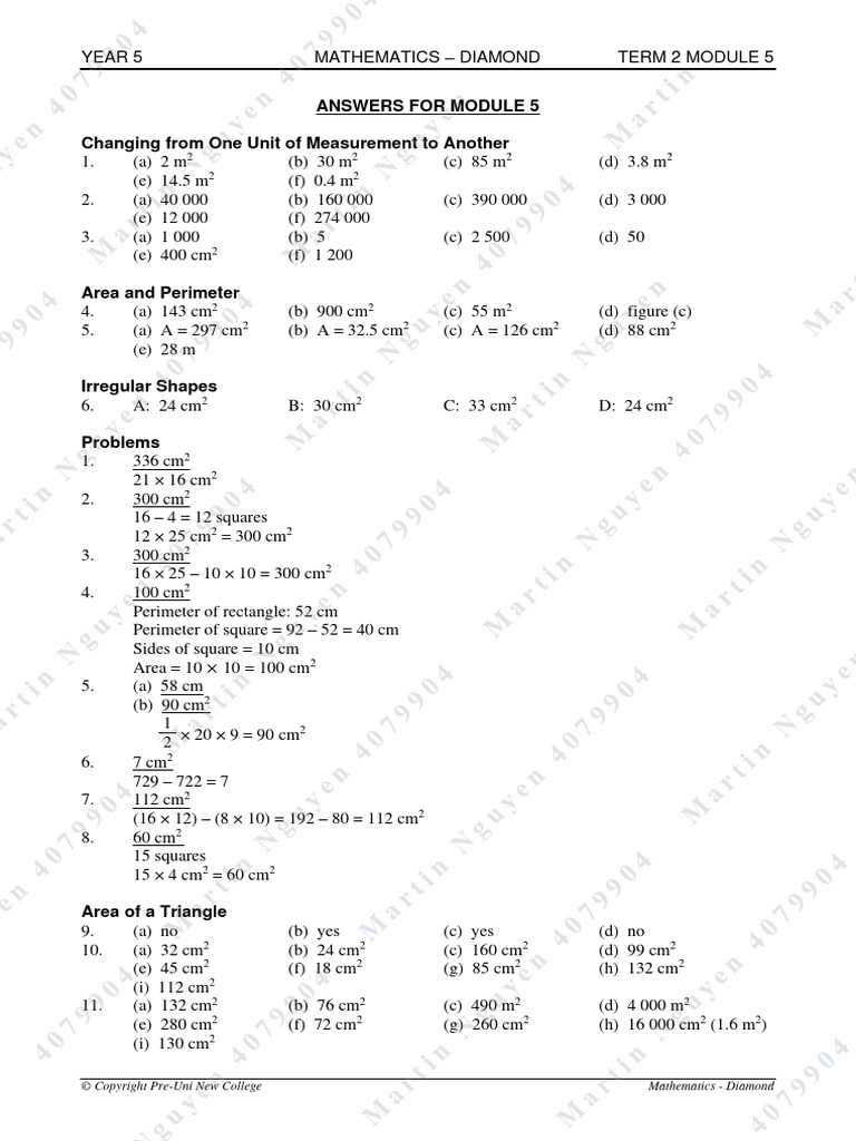 20242wemt Coursegrade5week5mathematicsdiamond Pdf Area Rectangle