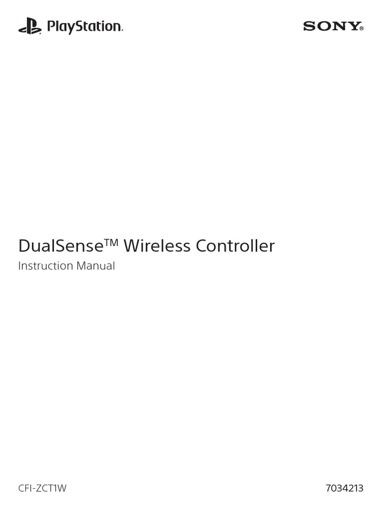 Sony Playstation Wireless Controller Instruction Manual | PDF ...