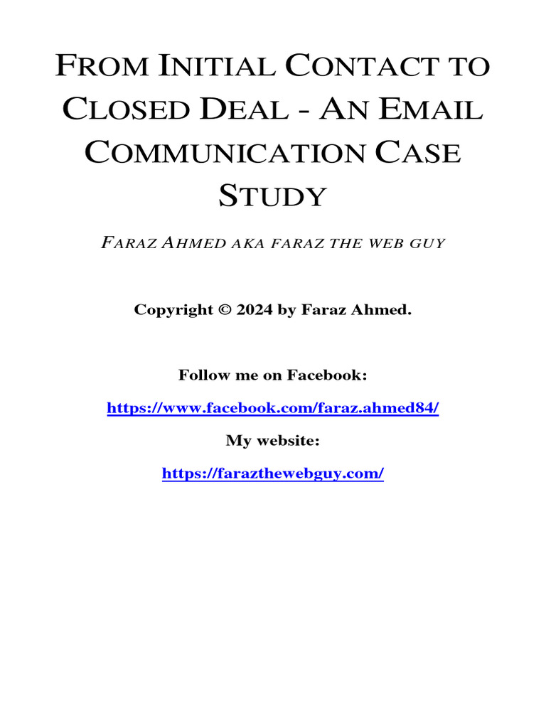 email-communication-case-study | PDF | Retail | Spamming