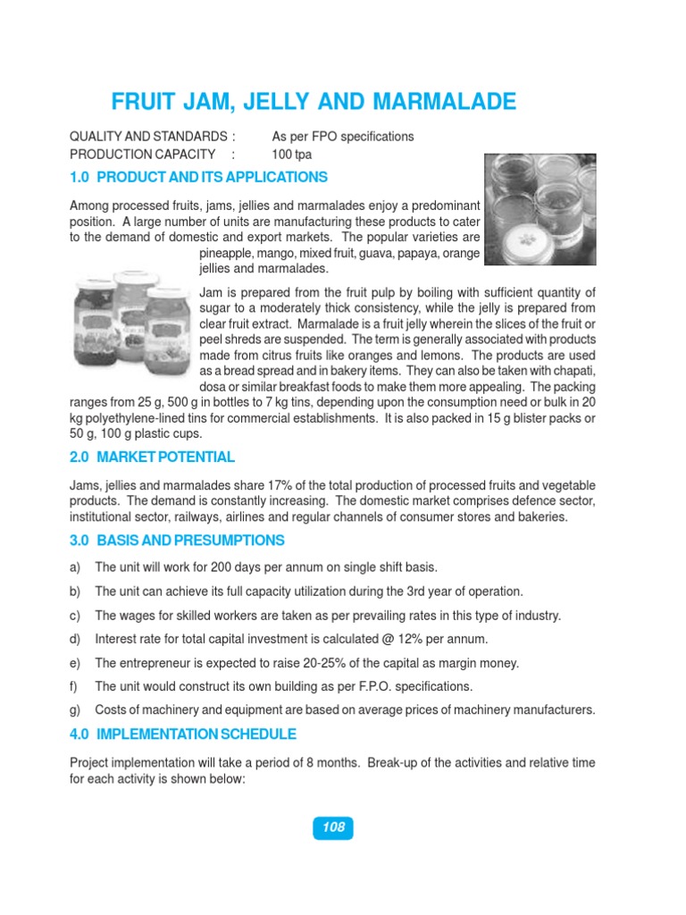 Fruit Jam, Jelly and Marmalade PDF Fruit Preserves Foods