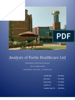 36402363 Analysis of Fortis Healthcare