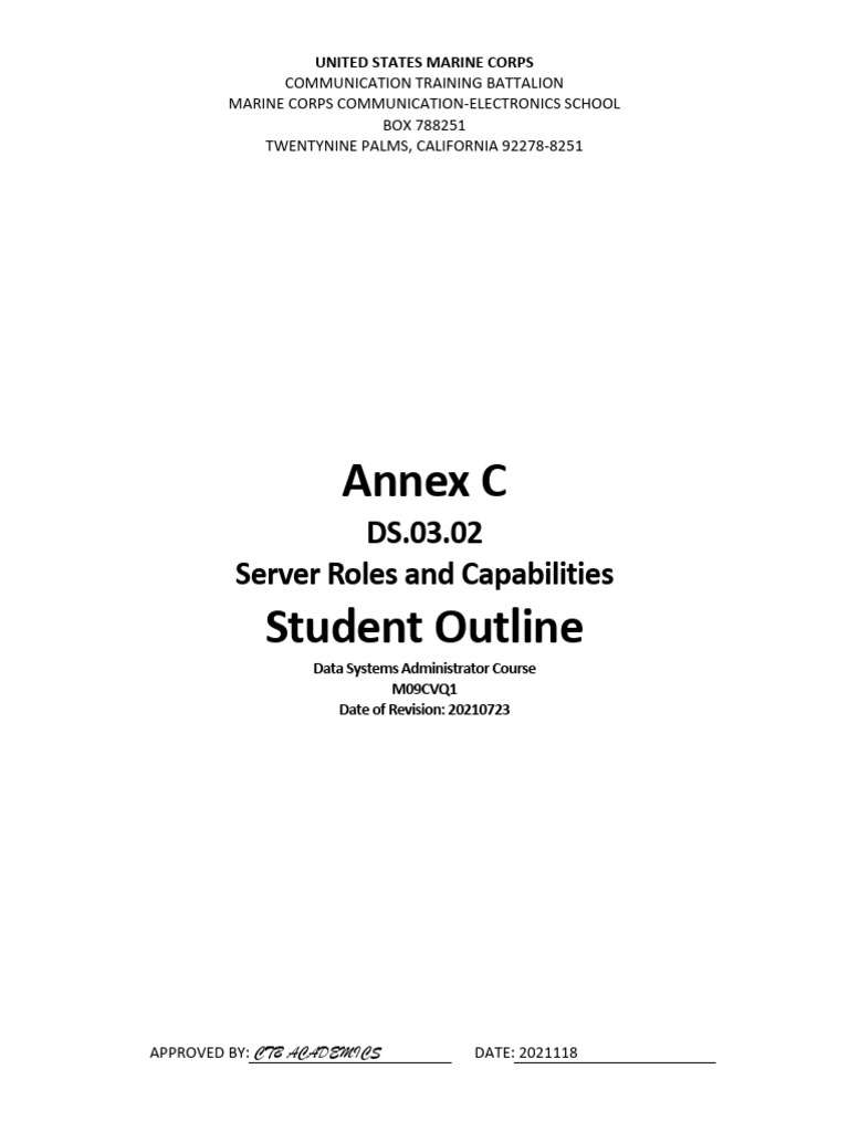 Annex c lesson 2 server roles pdf active directory domain name