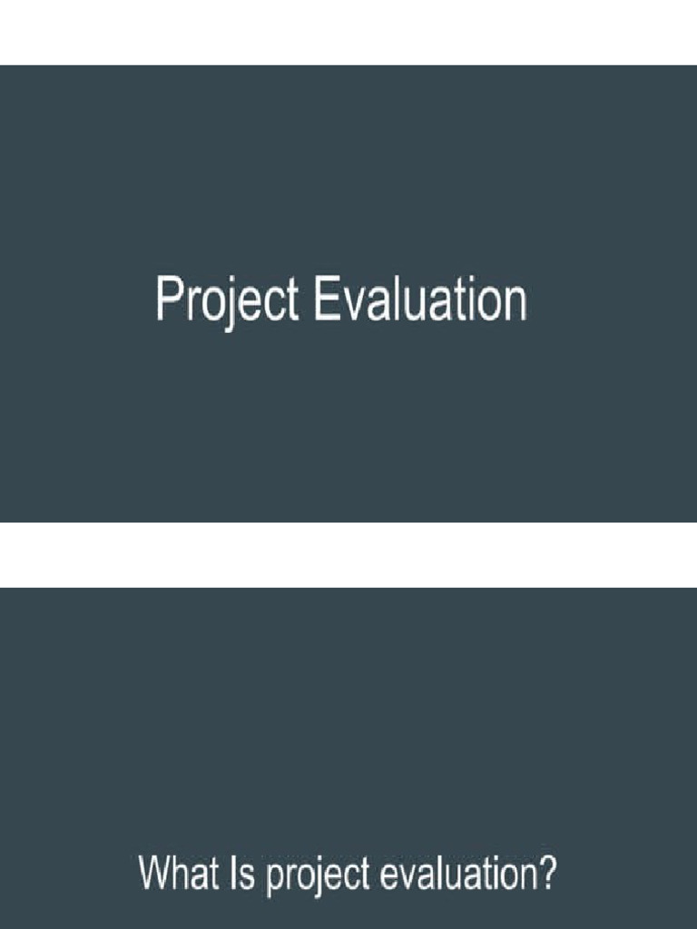 Prepare A Project Evaluation