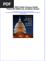 Full Download PDF of (Ebook PDF) Public Finance Public Policy 6th Edition by Jonathan Gruber All Chapter