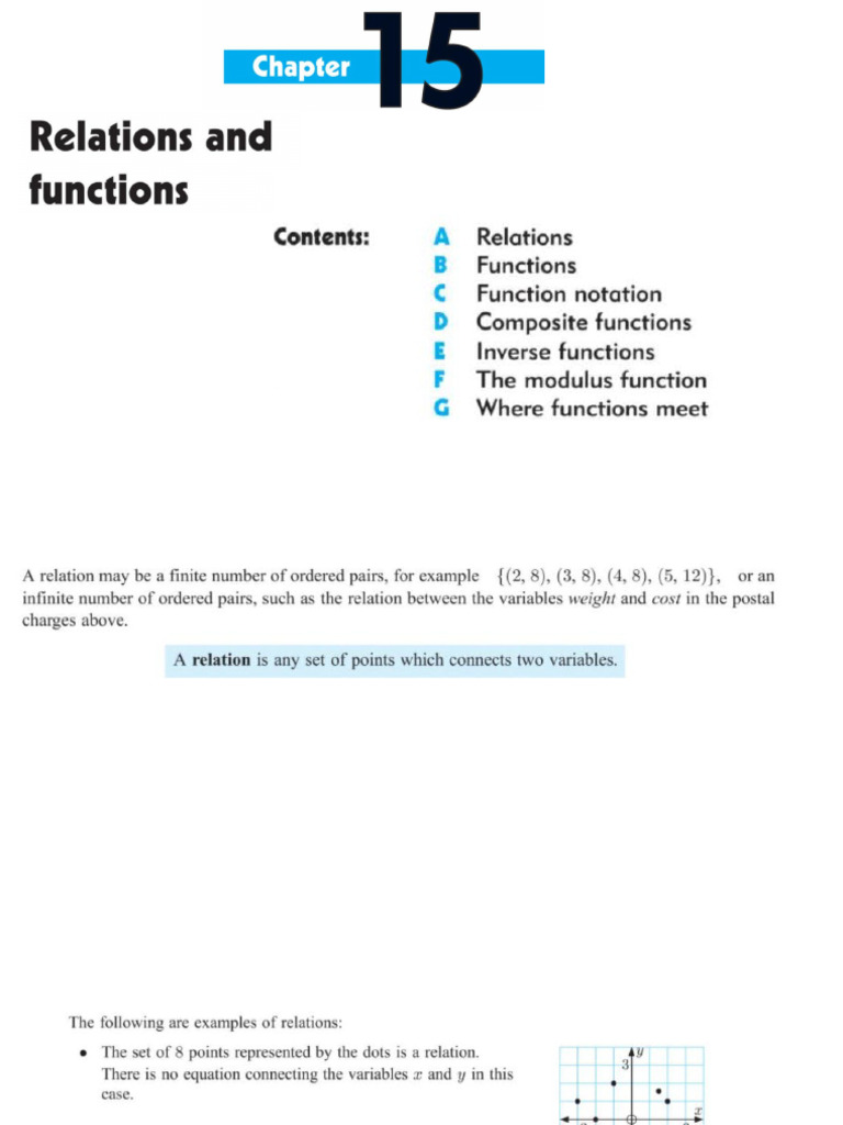 Chap 15 Relation And Function Pdf
