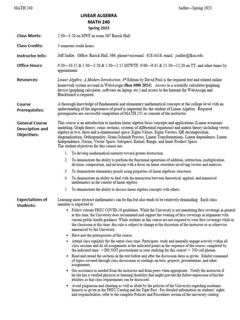Math 240 srping 2023 pdf linear map vector space