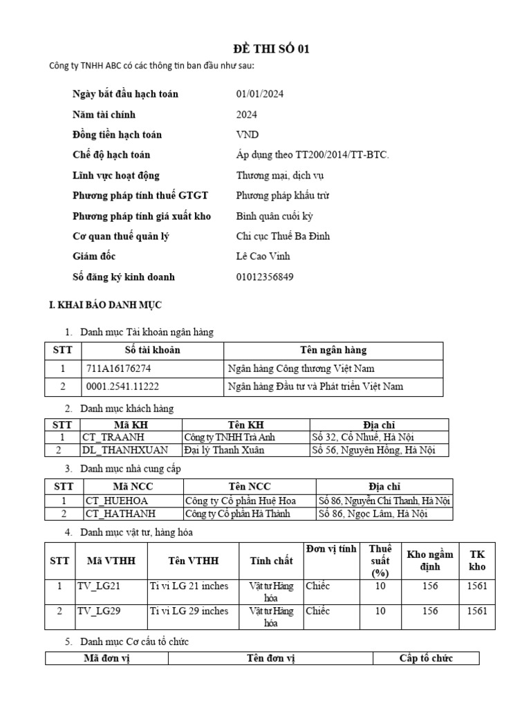 De Thi So 1 | PDF