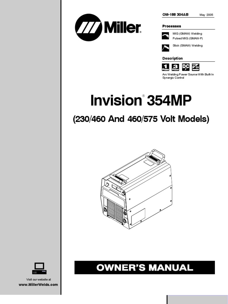 miller invision 354MP | Burn | Electricity
