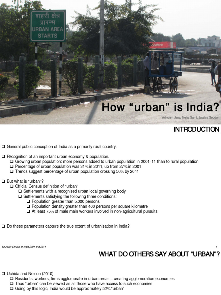 Urban India Pdf Urban Area Workforce