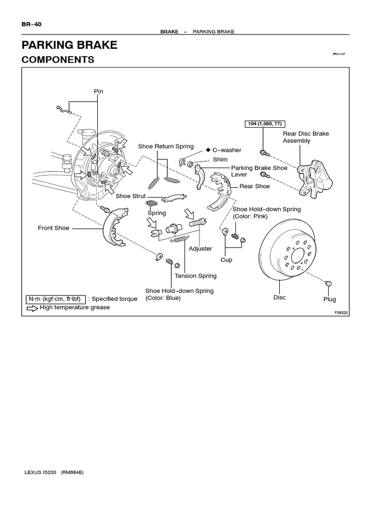 Lexus IS200 Parking Brake Parts | PDF