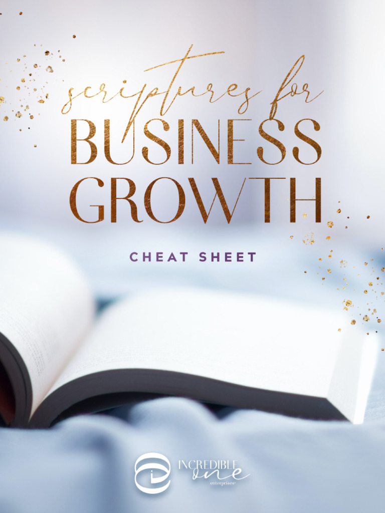 Scriptures For Business Growth Cheat Sheet | PDF | Tithe | Faith