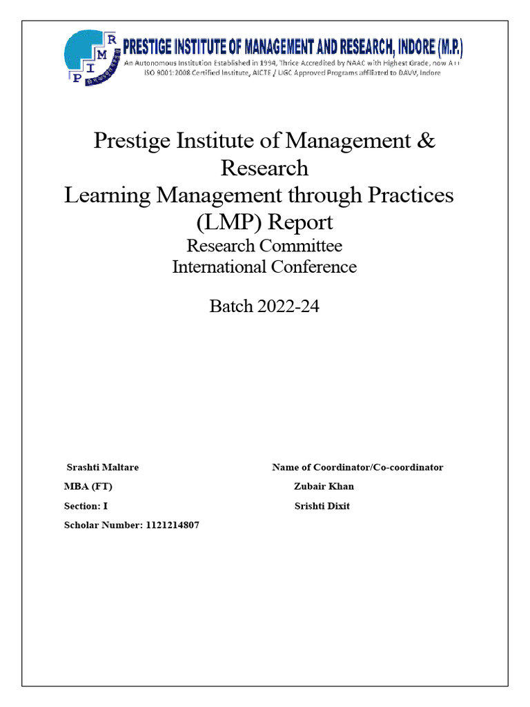 LMP Report | PDF | Mass Media | Evaluation
