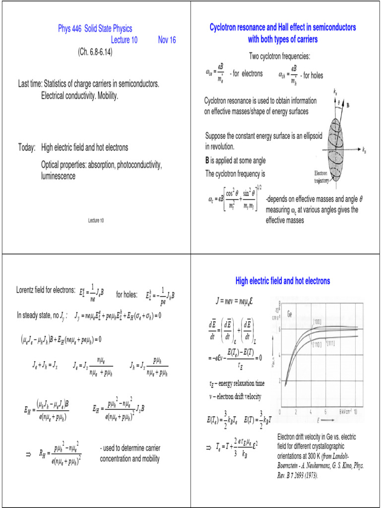 Phys 446 Solid State Physics Nov 16: M Eb M Eb | PDF | Bipolar Junction ...