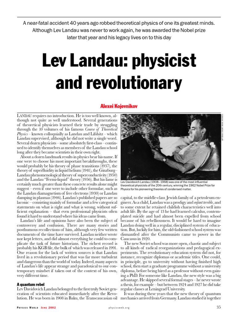 2002 Landau | PDF | Physics | Superconductivity