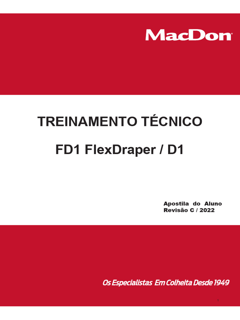 Treinamento Técnico MacDon FD1 | PDF | Parafuso | Torque