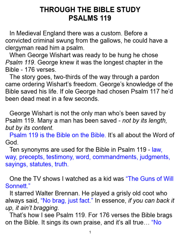 Longest Chapter In Psalms